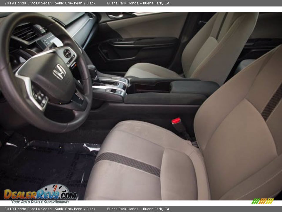 2019 Honda Civic LX Sedan Sonic Gray Pearl / Black Photo #3