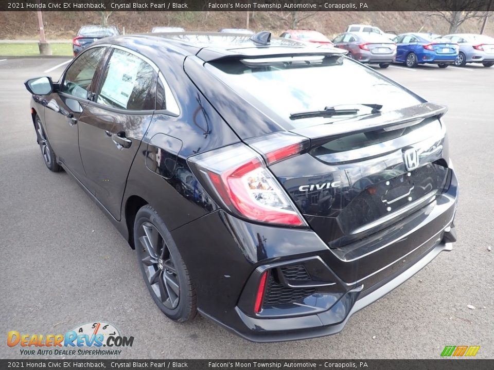 2021 Honda Civic EX Hatchback Crystal Black Pearl / Black Photo #3