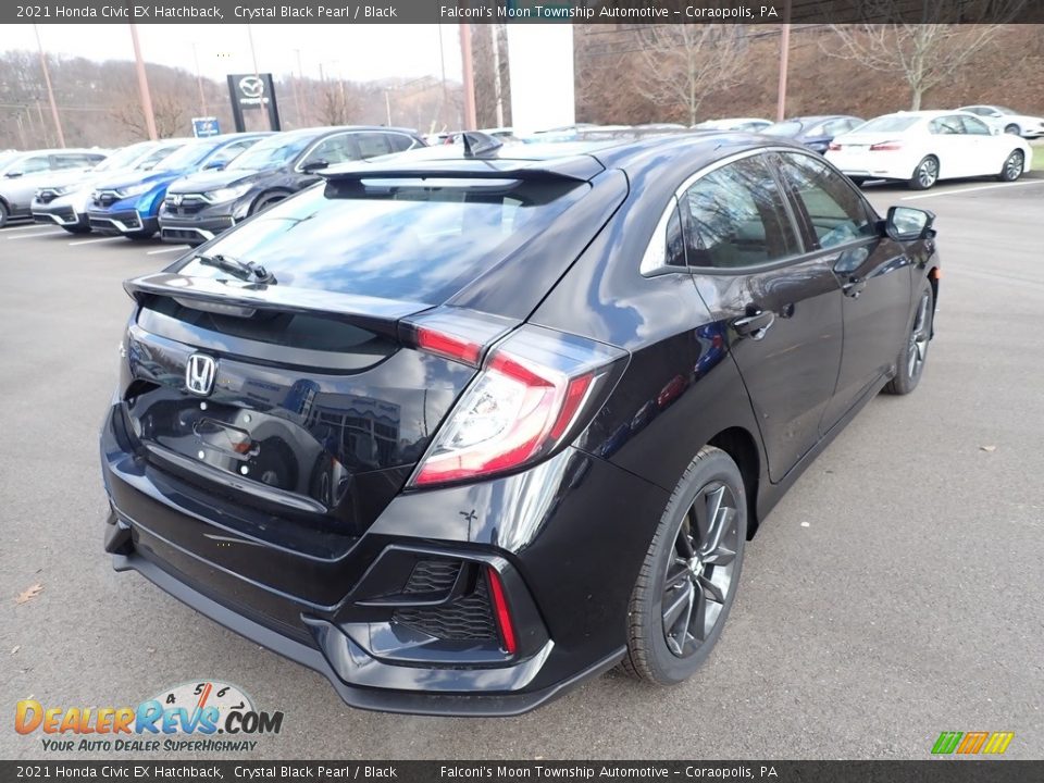 2021 Honda Civic EX Hatchback Crystal Black Pearl / Black Photo #5