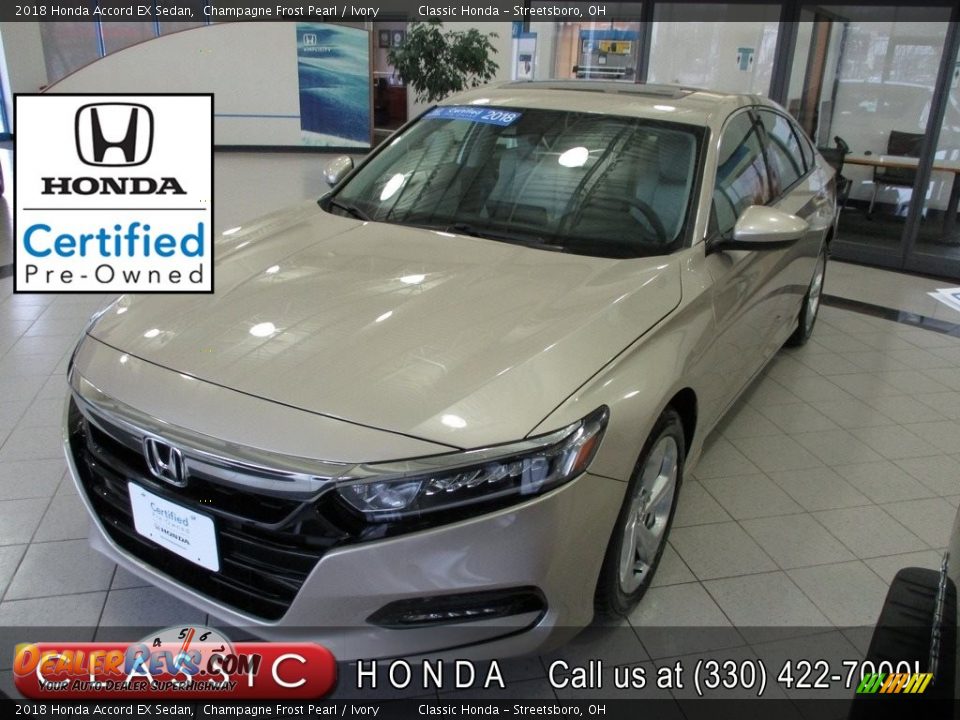 2018 Honda Accord EX Sedan Champagne Frost Pearl / Ivory Photo #1