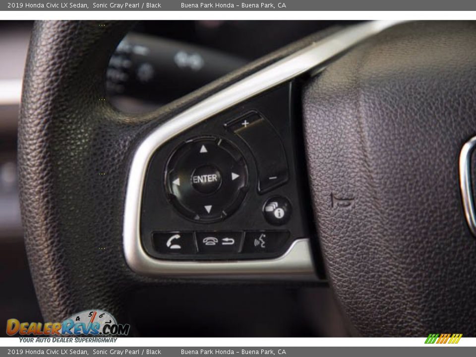 2019 Honda Civic LX Sedan Sonic Gray Pearl / Black Photo #16