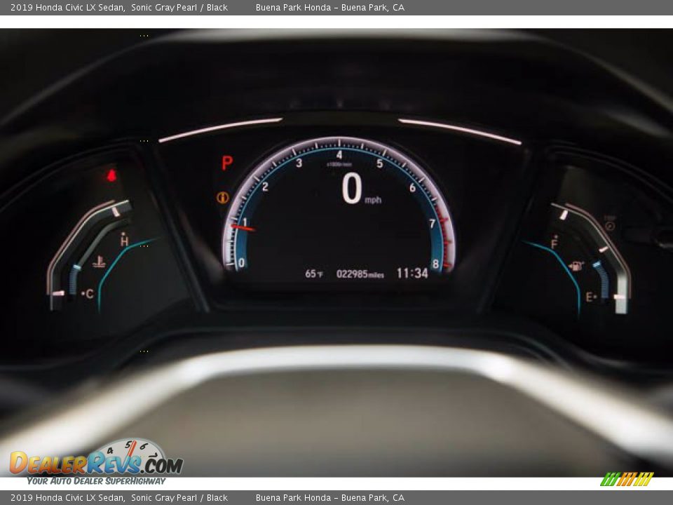 2019 Honda Civic LX Sedan Sonic Gray Pearl / Black Photo #28