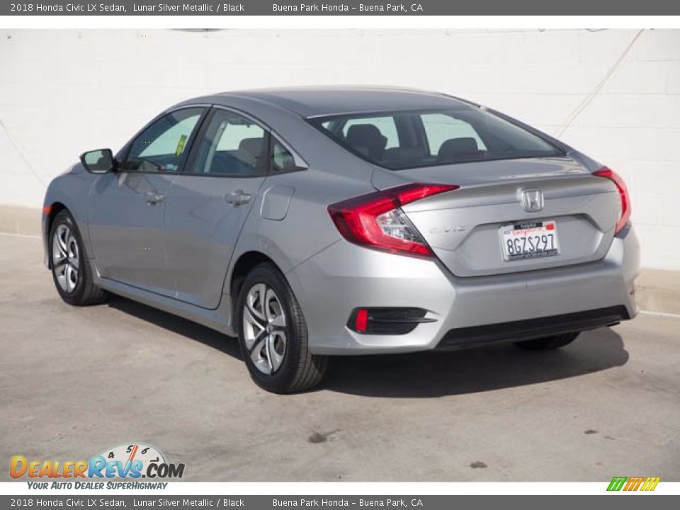2018 Honda Civic LX Sedan Lunar Silver Metallic / Black Photo #2