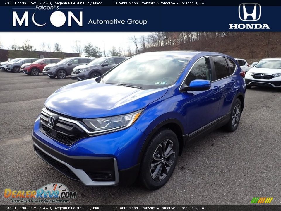 2021 Honda CR-V EX AWD Aegean Blue Metallic / Black Photo #1