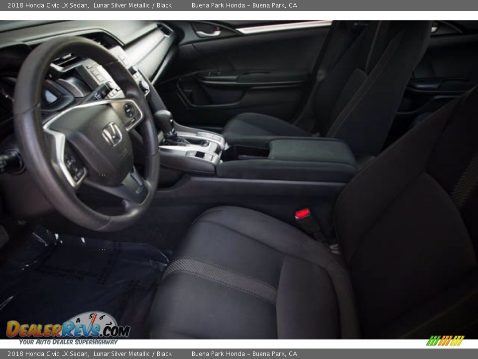 2018 Honda Civic LX Sedan Lunar Silver Metallic / Black Photo #3