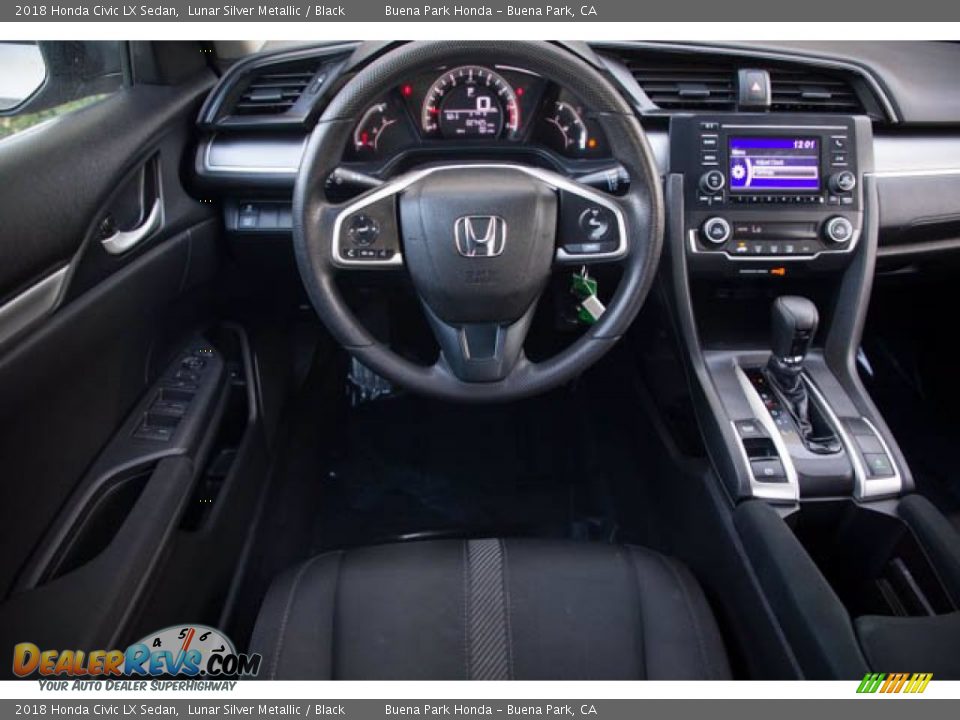2018 Honda Civic LX Sedan Lunar Silver Metallic / Black Photo #5