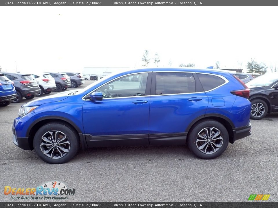 2021 Honda CR-V EX AWD Aegean Blue Metallic / Black Photo #3