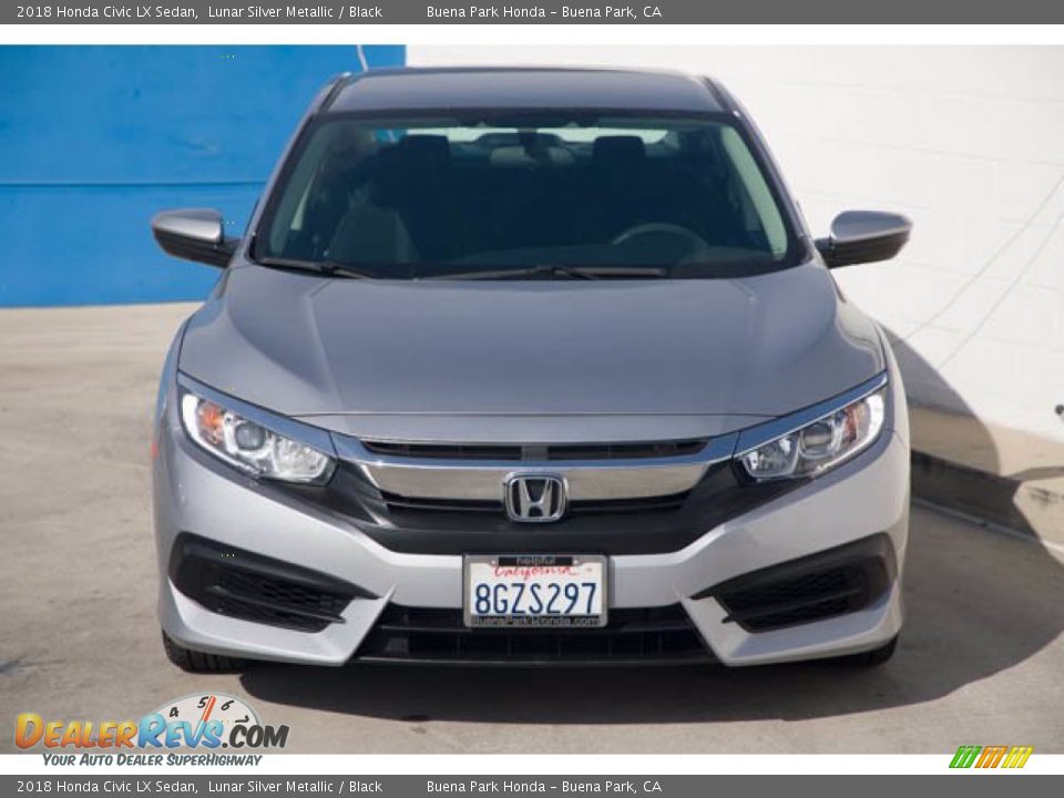 2018 Honda Civic LX Sedan Lunar Silver Metallic / Black Photo #7