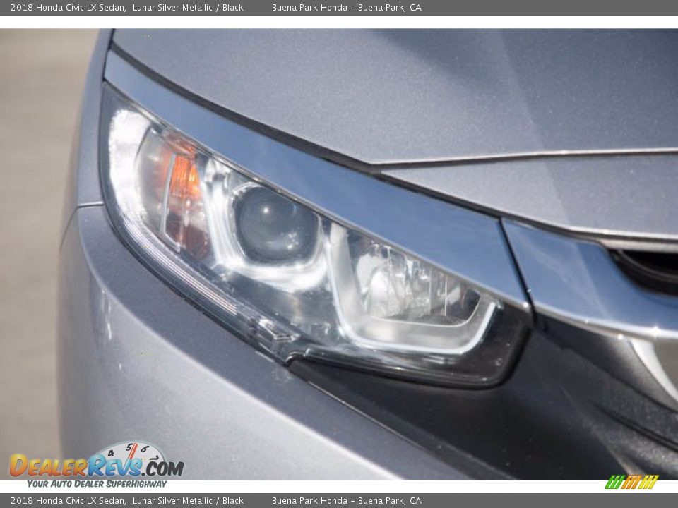 2018 Honda Civic LX Sedan Lunar Silver Metallic / Black Photo #8