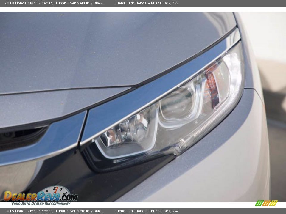 2018 Honda Civic LX Sedan Lunar Silver Metallic / Black Photo #9