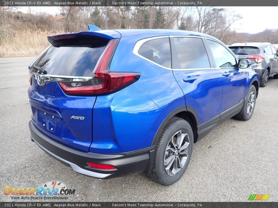 2021 Honda CR-V EX AWD Aegean Blue Metallic / Black Photo #6