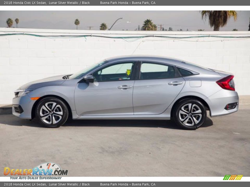 2018 Honda Civic LX Sedan Lunar Silver Metallic / Black Photo #10