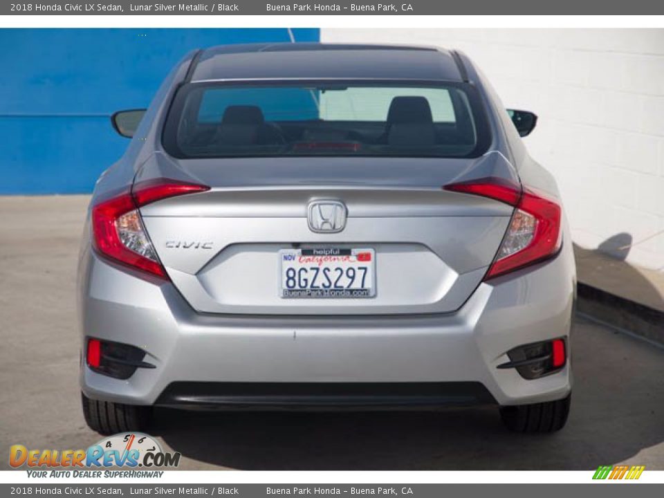 2018 Honda Civic LX Sedan Lunar Silver Metallic / Black Photo #11