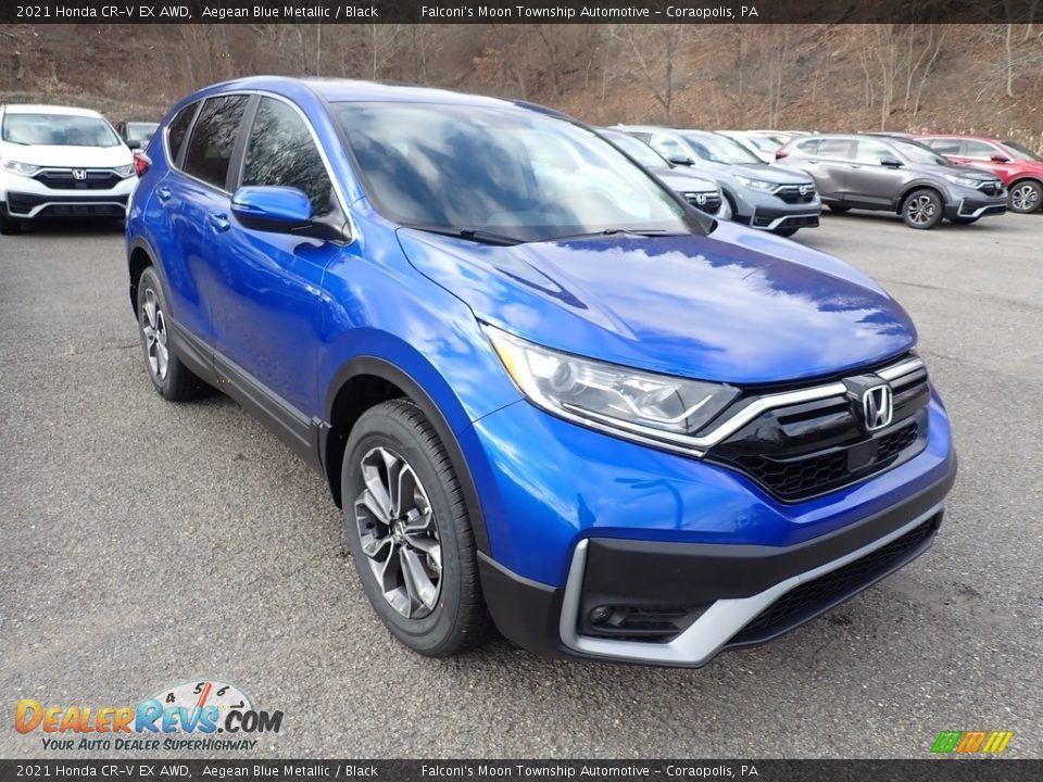 2021 Honda CR-V EX AWD Aegean Blue Metallic / Black Photo #7