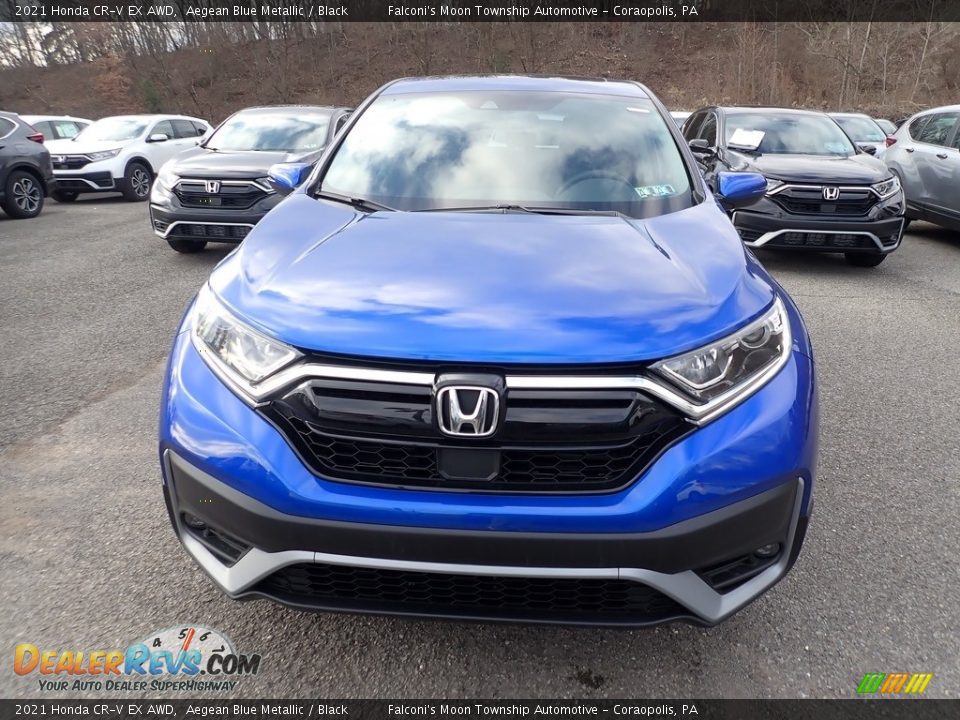 2021 Honda CR-V EX AWD Aegean Blue Metallic / Black Photo #8