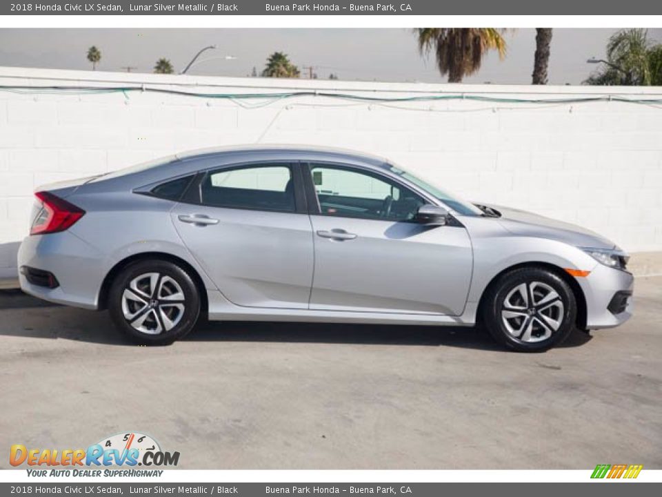 2018 Honda Civic LX Sedan Lunar Silver Metallic / Black Photo #14
