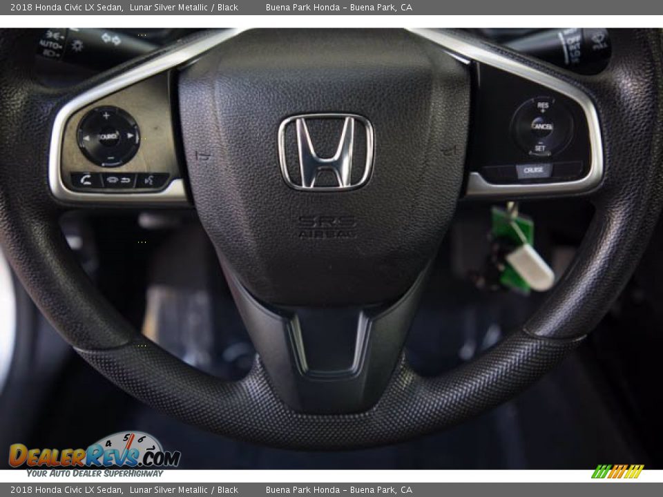 2018 Honda Civic LX Sedan Lunar Silver Metallic / Black Photo #15