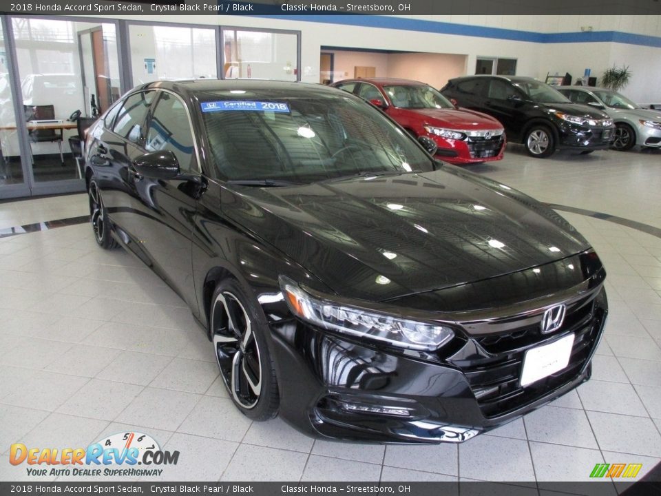 2018 Honda Accord Sport Sedan Crystal Black Pearl / Black Photo #3