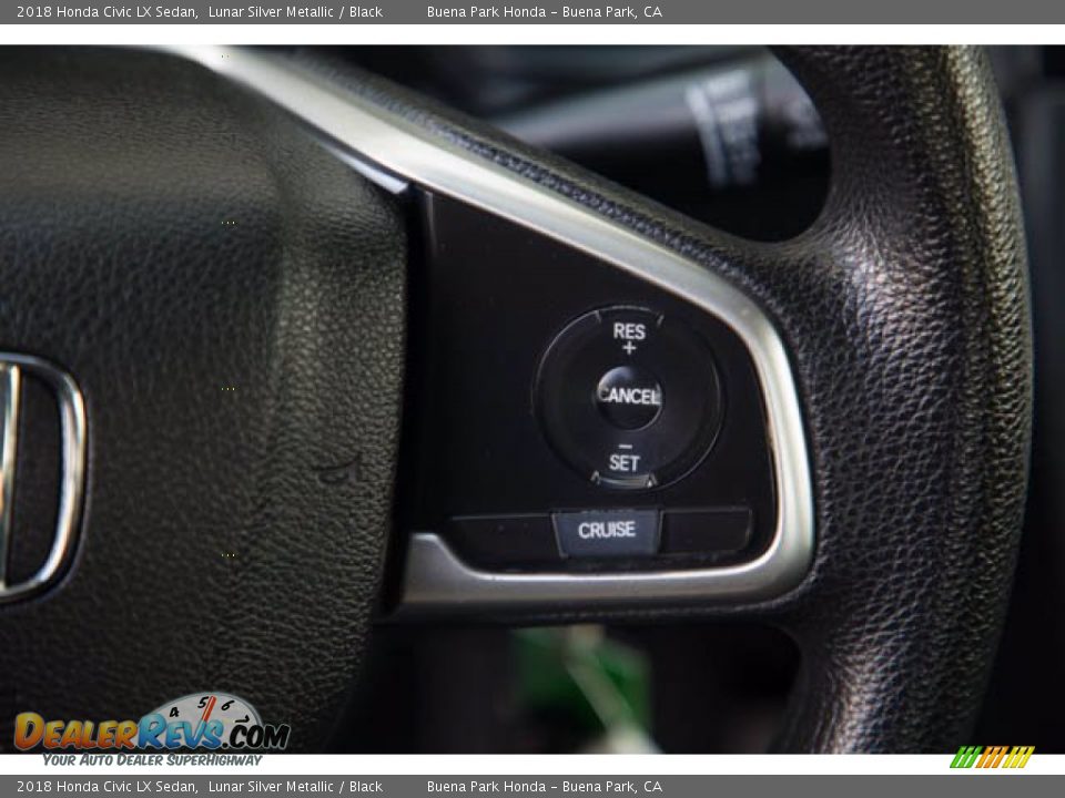 2018 Honda Civic LX Sedan Lunar Silver Metallic / Black Photo #17