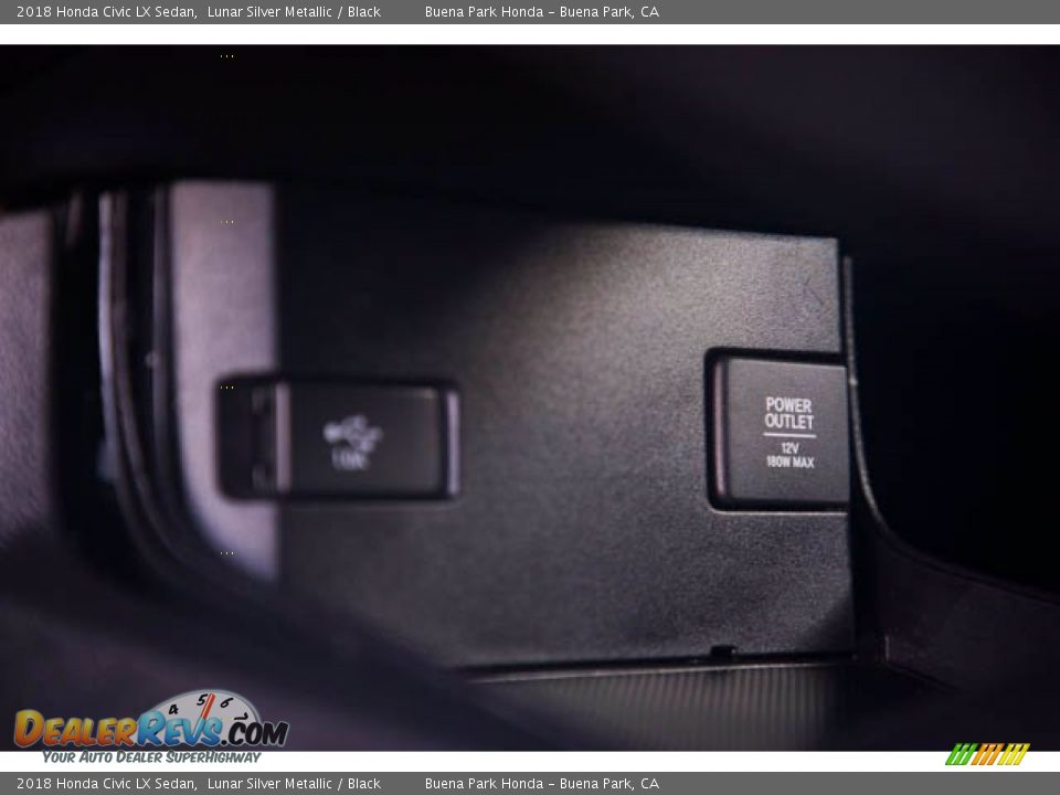 2018 Honda Civic LX Sedan Lunar Silver Metallic / Black Photo #18
