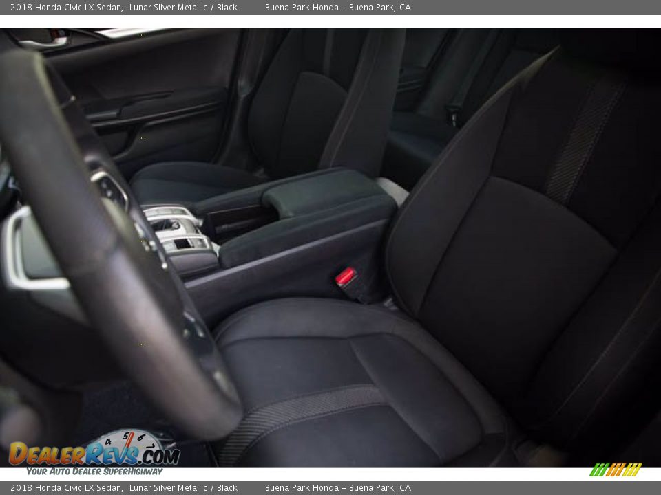 2018 Honda Civic LX Sedan Lunar Silver Metallic / Black Photo #19