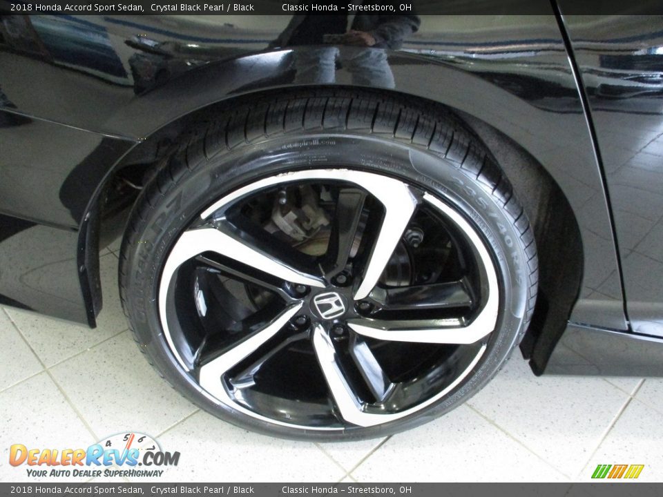 2018 Honda Accord Sport Sedan Crystal Black Pearl / Black Photo #6