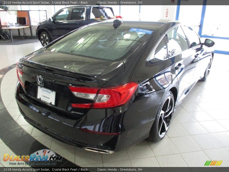 2018 Honda Accord Sport Sedan Crystal Black Pearl / Black Photo #7