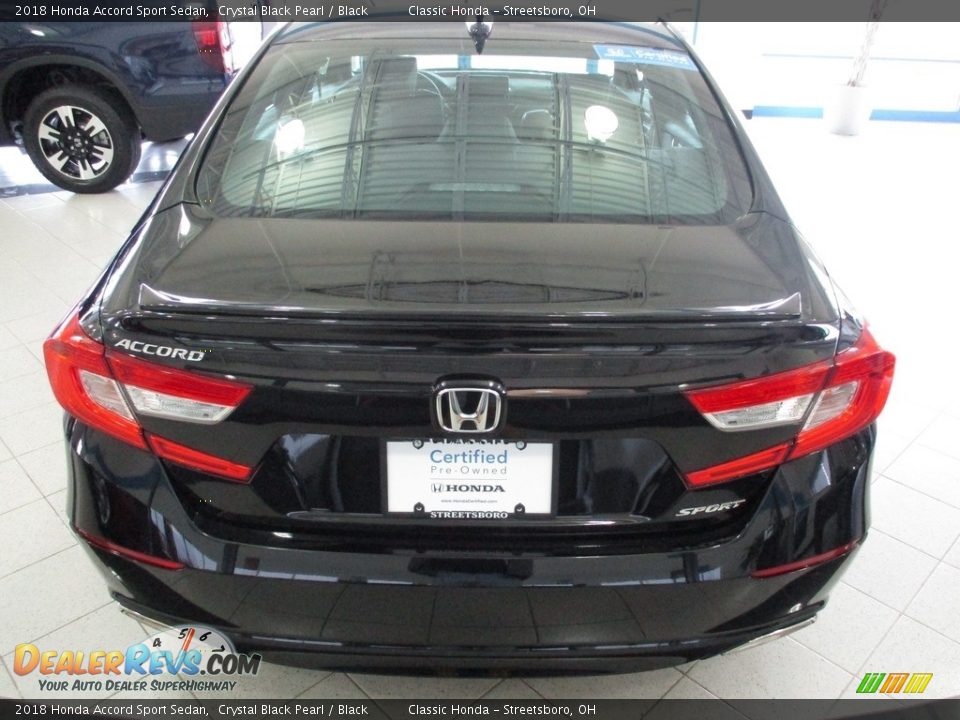 2018 Honda Accord Sport Sedan Crystal Black Pearl / Black Photo #8