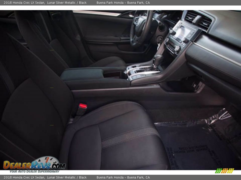 2018 Honda Civic LX Sedan Lunar Silver Metallic / Black Photo #24