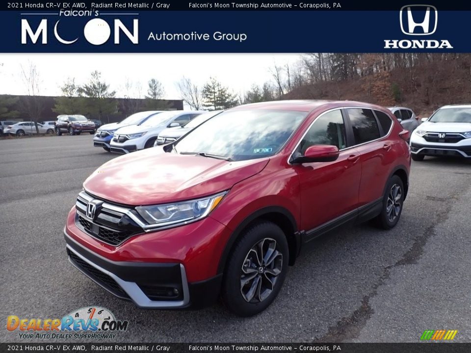 2021 Honda CR-V EX AWD Radiant Red Metallic / Gray Photo #1