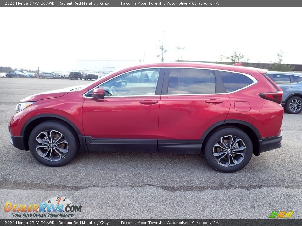 2021 Honda CR-V EX AWD Radiant Red Metallic / Gray Photo #3