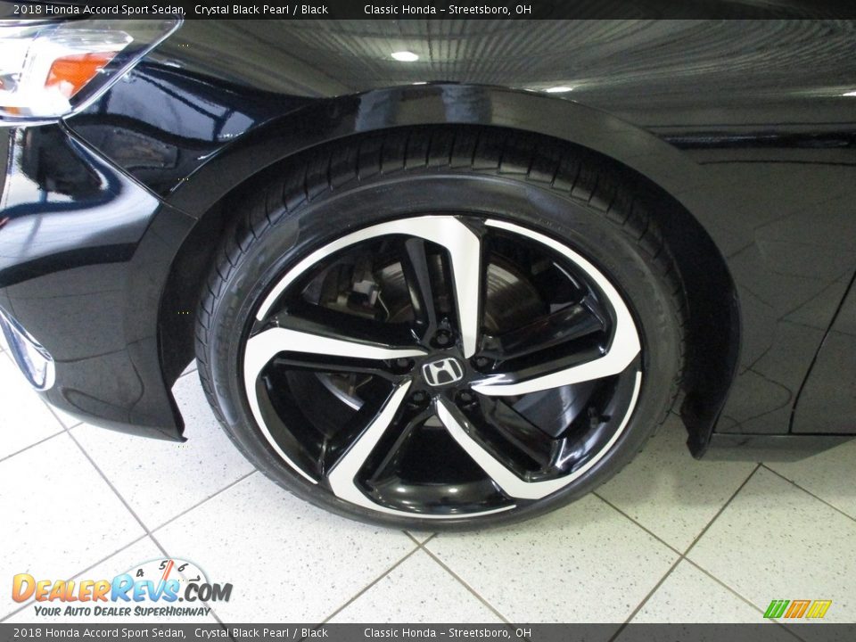 2018 Honda Accord Sport Sedan Crystal Black Pearl / Black Photo #12