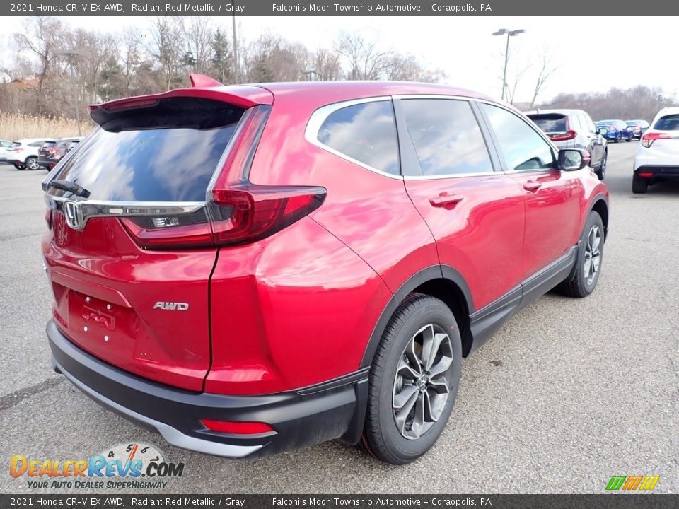 2021 Honda CR-V EX AWD Radiant Red Metallic / Gray Photo #6