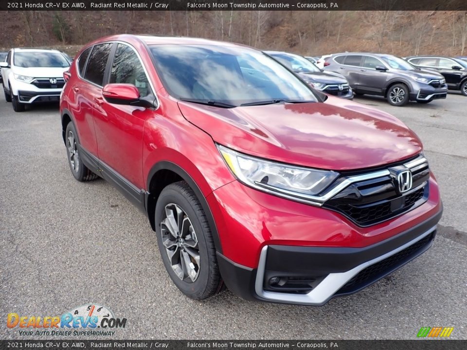 2021 Honda CR-V EX AWD Radiant Red Metallic / Gray Photo #7