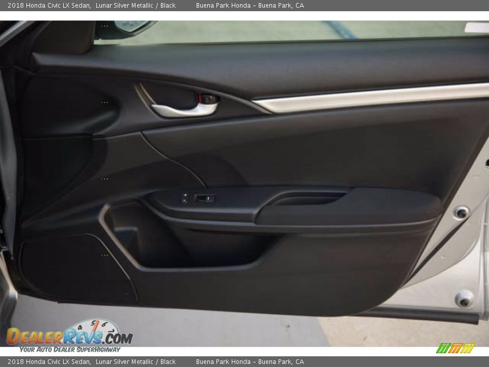 2018 Honda Civic LX Sedan Lunar Silver Metallic / Black Photo #33