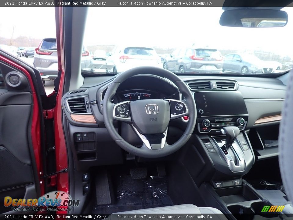 2021 Honda CR-V EX AWD Radiant Red Metallic / Gray Photo #11