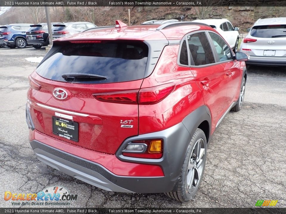 2021 Hyundai Kona Ultimate AWD Pulse Red / Black Photo #2