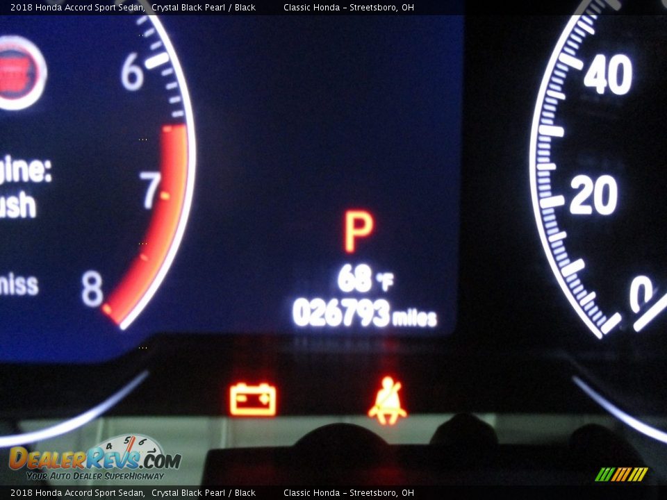2018 Honda Accord Sport Sedan Crystal Black Pearl / Black Photo #28