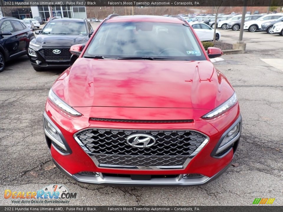 2021 Hyundai Kona Ultimate AWD Pulse Red / Black Photo #4