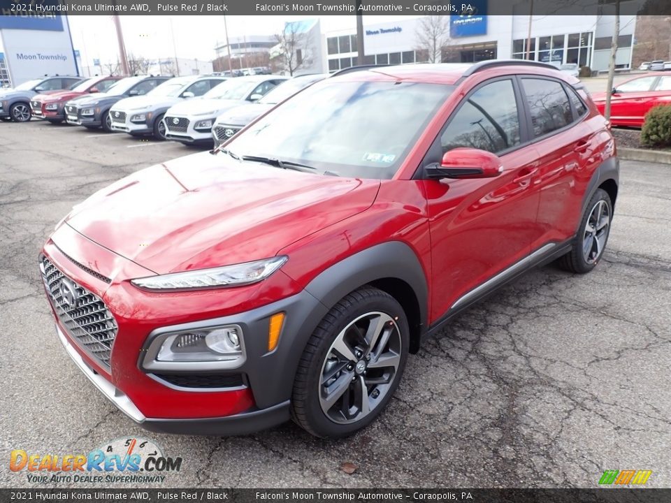 2021 Hyundai Kona Ultimate AWD Pulse Red / Black Photo #5