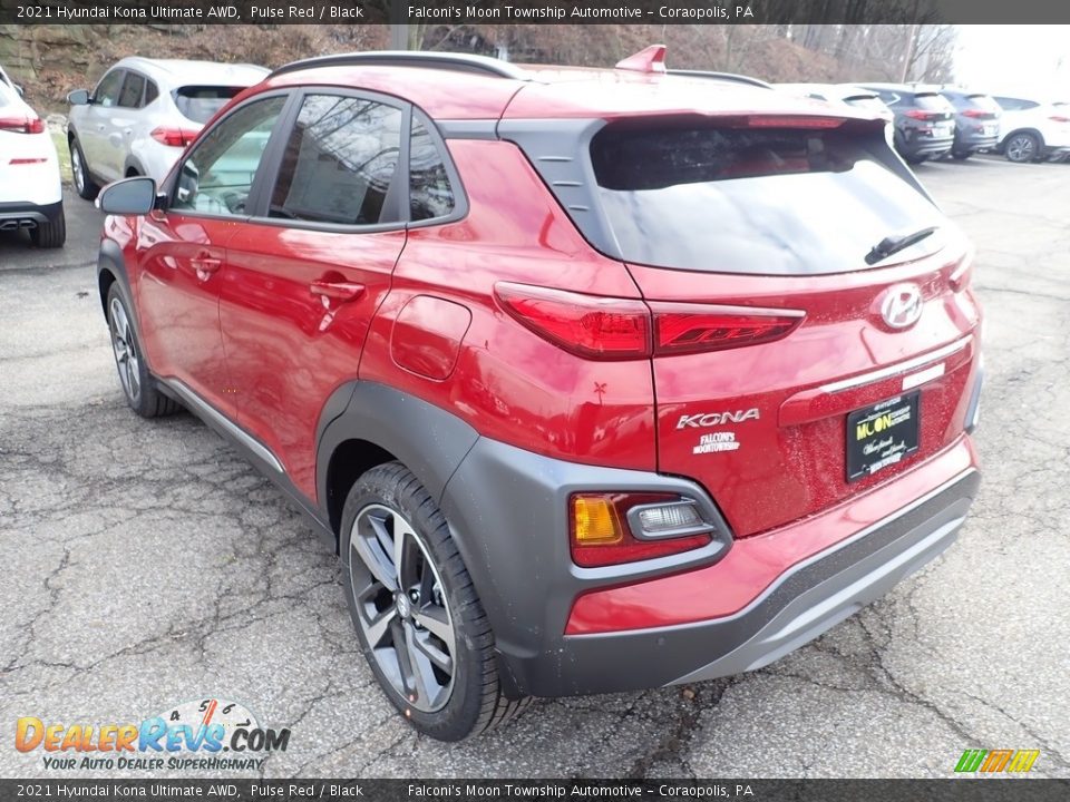 2021 Hyundai Kona Ultimate AWD Pulse Red / Black Photo #6