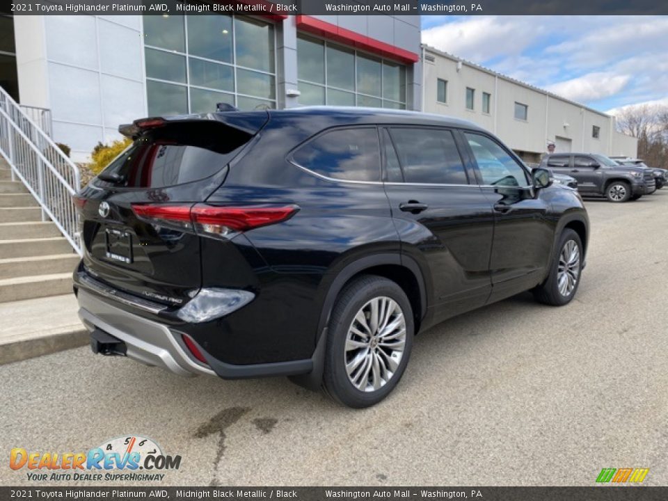 2021 Toyota Highlander Platinum AWD Midnight Black Metallic / Black Photo #15