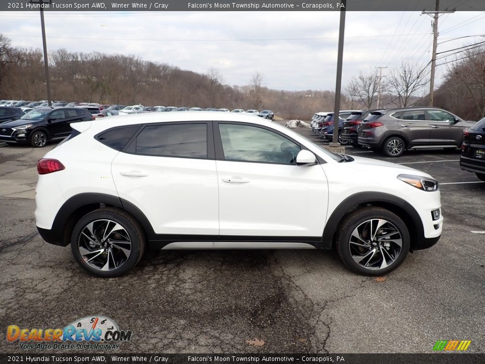 2021 Hyundai Tucson Sport AWD Winter White / Gray Photo #1