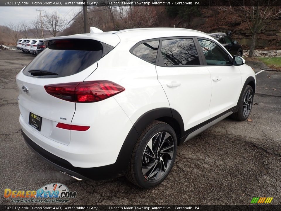 2021 Hyundai Tucson Sport AWD Winter White / Gray Photo #2