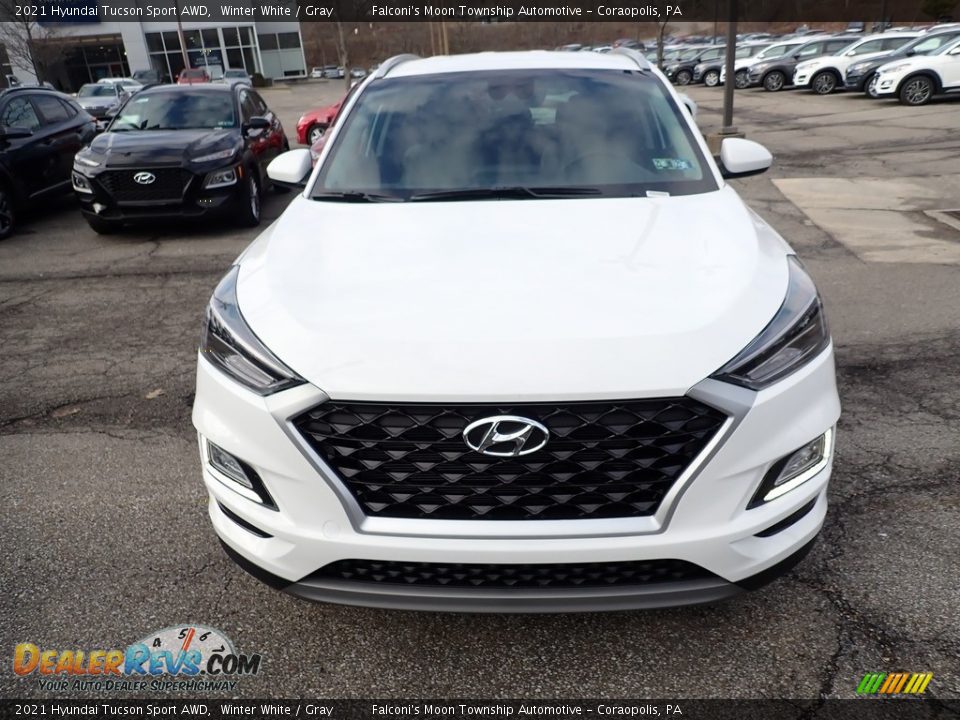 2021 Hyundai Tucson Sport AWD Winter White / Gray Photo #4