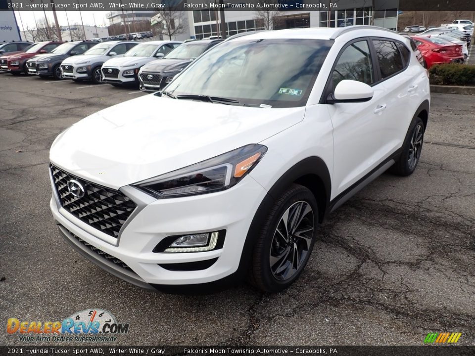 2021 Hyundai Tucson Sport AWD Winter White / Gray Photo #5