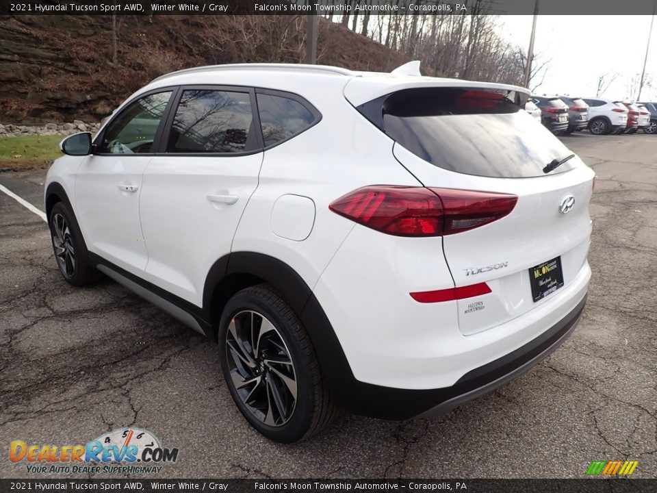 2021 Hyundai Tucson Sport AWD Winter White / Gray Photo #7