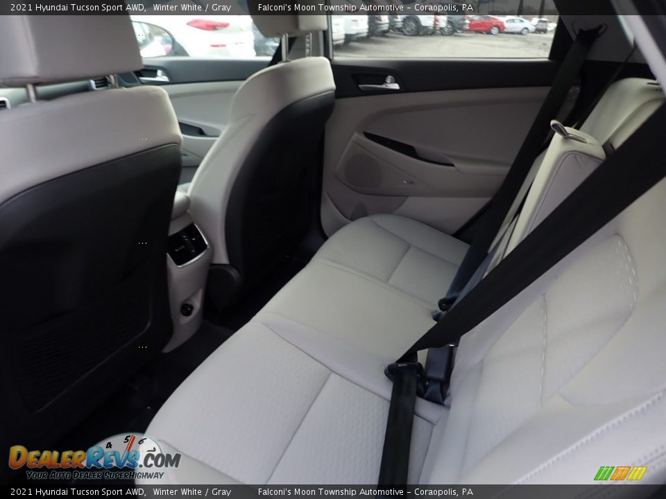 2021 Hyundai Tucson Sport AWD Winter White / Gray Photo #9