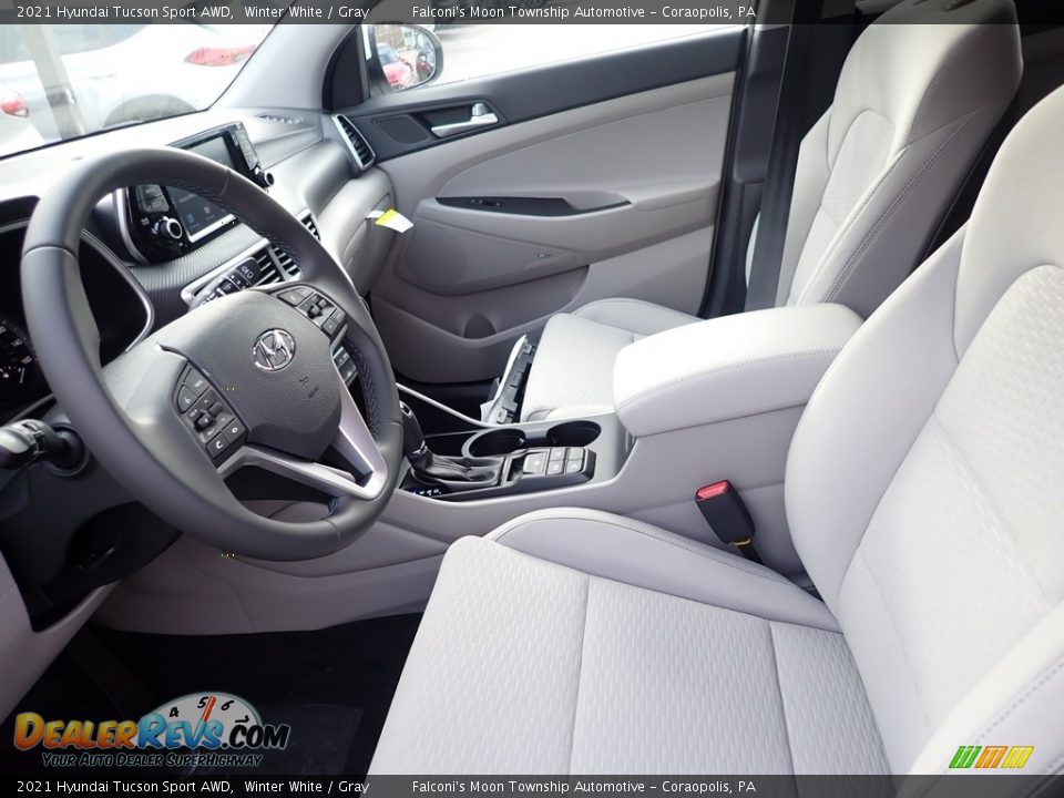 2021 Hyundai Tucson Sport AWD Winter White / Gray Photo #11