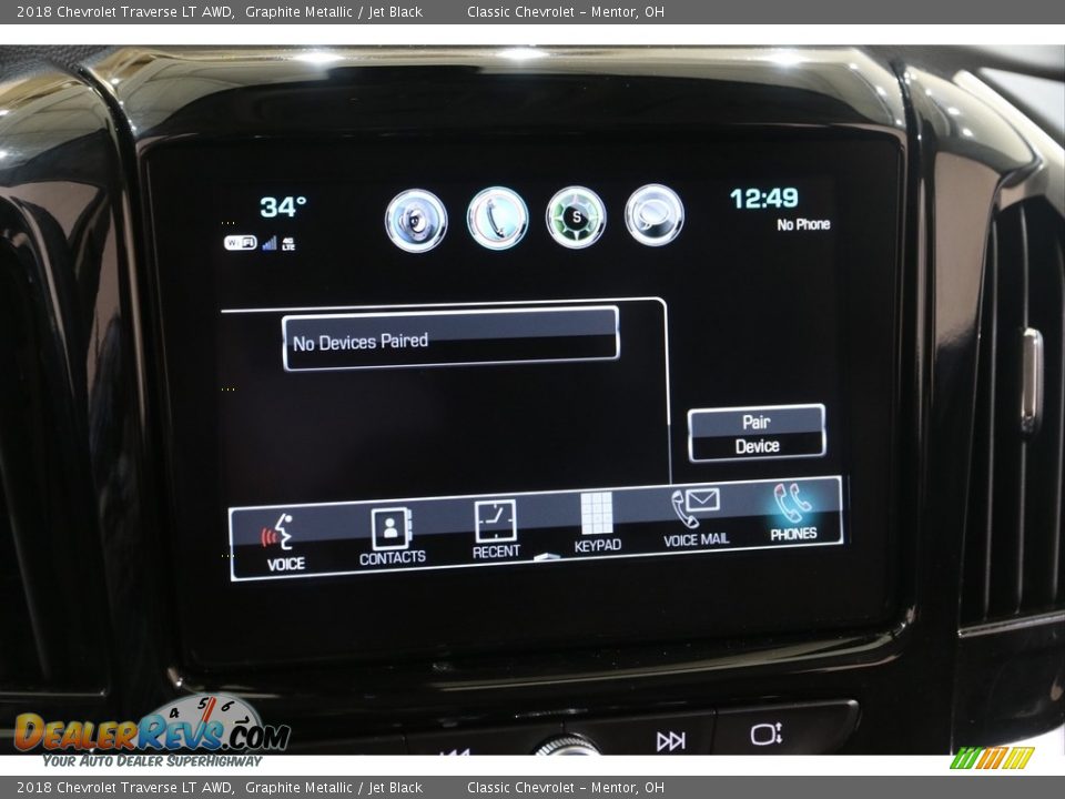 2018 Chevrolet Traverse LT AWD Graphite Metallic / Jet Black Photo #11